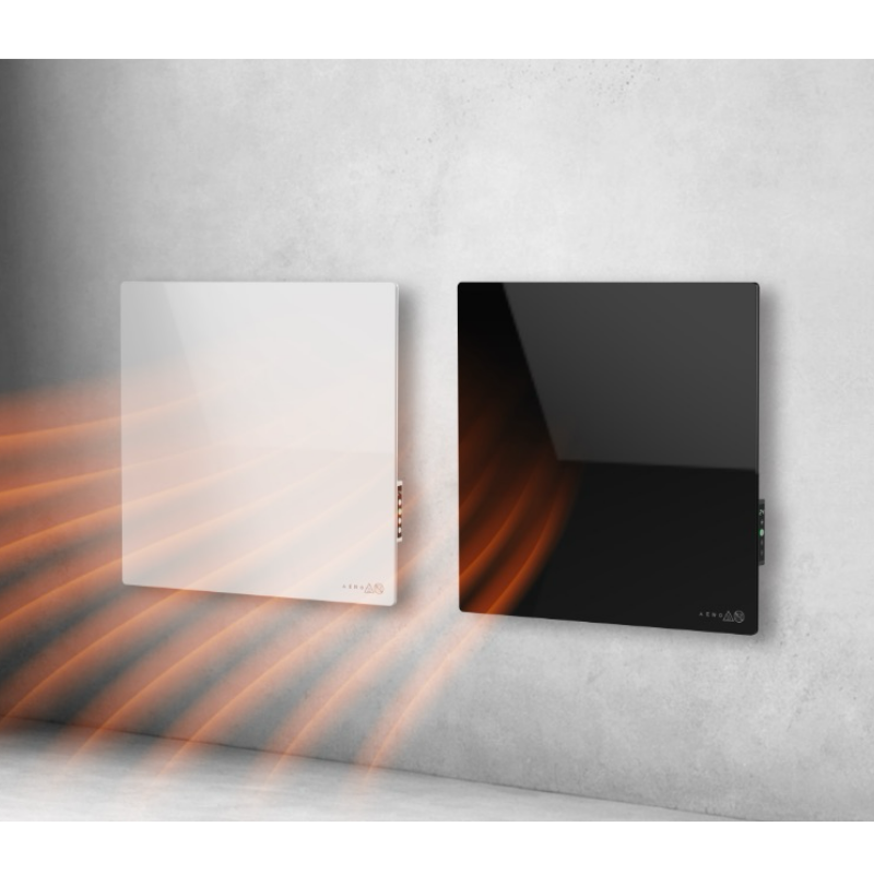 Convector electric de perete AENO AGH0011S, 500W, 12 m², LED, Wi-Fi, Senzori de inclinare si cadere, IP24, Alb