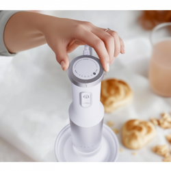 Blender, tocător și mixer 3in1 AENO AHB0004W, 1200W, 0,5 l, 18 trepte, Turbo, motor DC, alb/inox