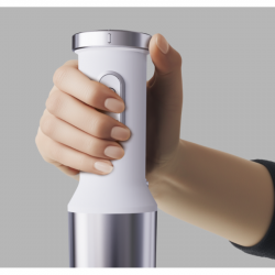 Blender, tocător și mixer 3in1 AENO AHB0004W, 1200W, 0,5 l, 18 trepte, Turbo, motor DC, alb/inox