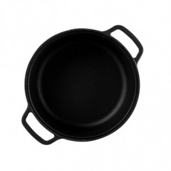 Cratita din fonta Muhler Tika MR-2448CI, 24x10,5 cm, 3,4 L, Inductie, Negru