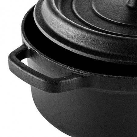 Cratita din fonta Muhler Tika MR-2448CI, 24x10,5 cm, 3,4 L, Inductie, Negru