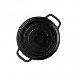 Cratita din fonta Muhler Tika MR-2048CI, 20x10 cm, 2 L, Inductie, Negru