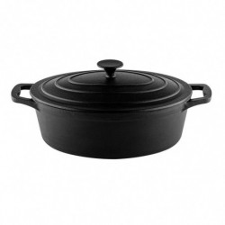 Muhler Tika MR-4133CI prăjitor din fontă cu capac, 41x25x11cm, 5.1 l, inducție, negru