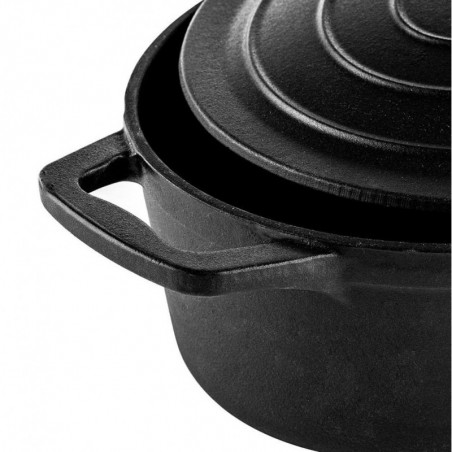 Muhler Tika MR-4133CI prăjitor din fontă cu capac, 41x25x11cm, 5.1 l, inducție, negru