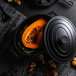 Muhler Tika MR-4133CI prăjitor din fontă cu capac, 41x25x11cm, 5.1 l, inducție, negru