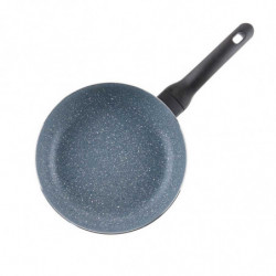 Tigaie adanca cu capac Luigi Ferrero Prima FR-2634L, 26x7.5 cm, 3.4 L, Acoperire antiaderenta cu efect de marmura, Capac sticla, Inductie, Albastru inchis