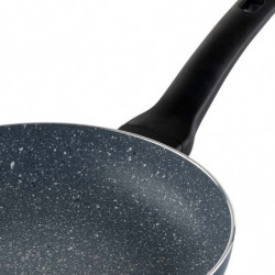 Tigaie Luigi Ferrero Prima FR-3034, 30x6 cm, Acoperire antiaderenta cu efect de marmura, Inductie, Albastru inchis