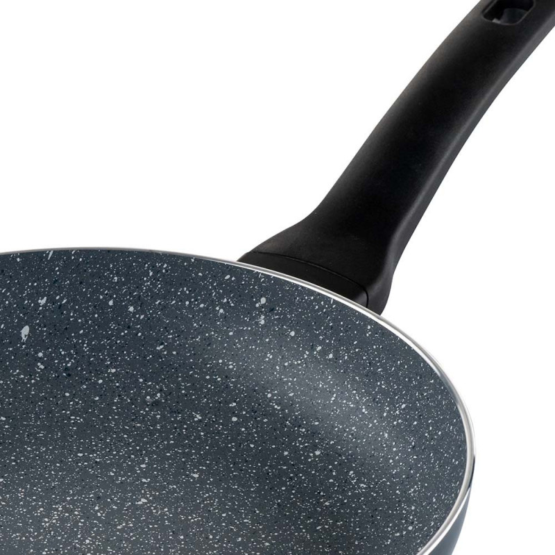 Tigaie Luigi Ferrero Prima FR-3034, 30x6 cm, Acoperire antiaderenta cu efect de marmura, Inductie, Albastru inchis