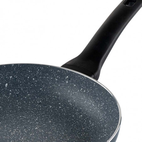 Tigaie Luigi Ferrero Prima FR-3034, 30x6 cm, Acoperire antiaderenta cu efect de marmura, Inductie, Albastru inchis