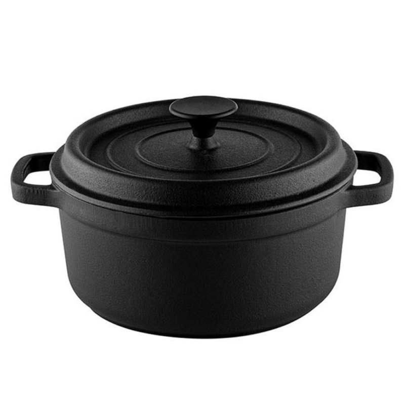 Cratita din fonta Muhler Tika MR-2448CI, 24x10,5 cm, 3,4 L, Inductie, Negru