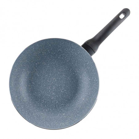 Luigi Ferrero Prima FR-3033 wok, 30x9 cm, Acoperire antiaderentă cu efect de marmură, Inducție, Albastru închis