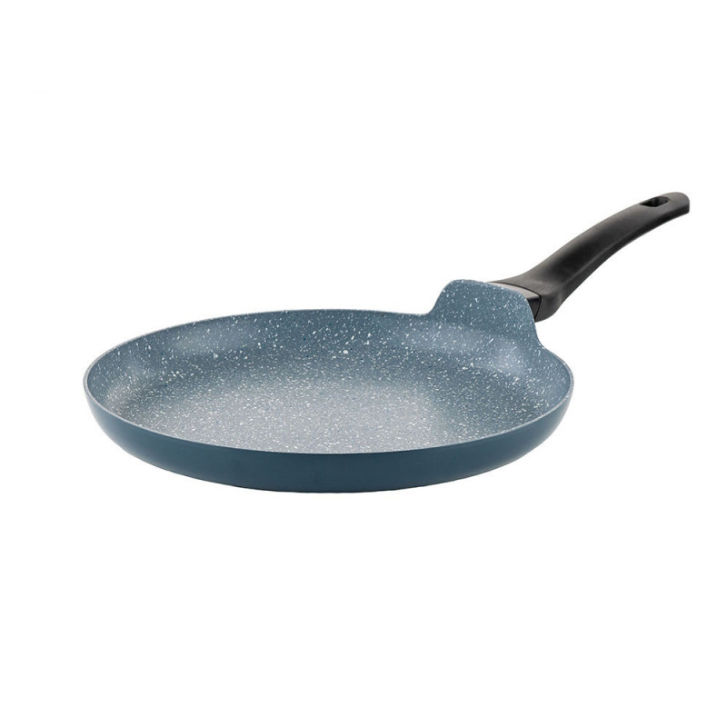 Placă de clătite Luigi Ferrero Prima FR-2832, 28x3 cm, Acoperire antiaderentă cu efect de marmură, Inducție, Albastru închis