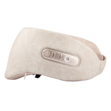 Aparat masaj pentru gat Medivon Calm, Masaj 3D, 38-42°C, 2 moduri, Spuma memory, Husa lavabila, Memento-uri vocale, Bej