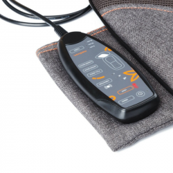 Aparat de masaj tip husa pentru scaun Medivon Cosy Shiatsu, 18W, Shiatsu, Vibromasaj, 5 moduri, 3 vibratii, Incalzire, Timer, Telecomandă, Gri
