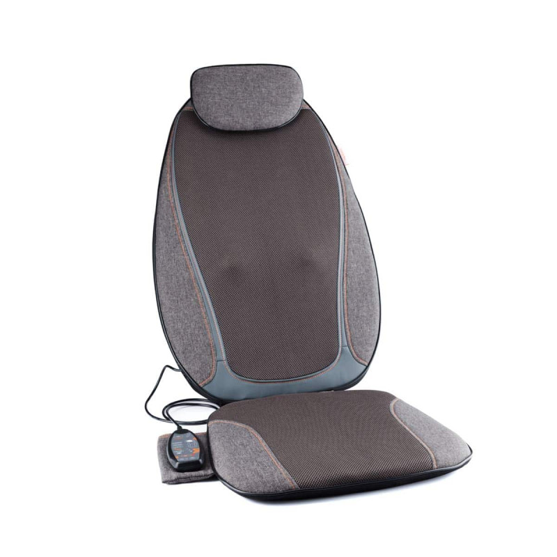 Aparat de masaj tip husa pentru scaun Medivon Cosy Shiatsu, 18W, Shiatsu, Vibromasaj, 5 moduri, 3 vibratii, Incalzire, Timer, Telecomandă, Gri