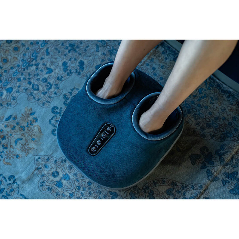 Masaj pentru picioare Medivon Artemis 2in1, 30W, 3 viteze, 3 niveluri, încălzire, cronometru, telecomandă, funcționare silențioasă, albastru