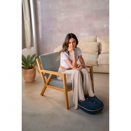 Masaj pentru picioare Medivon Artemis 2in1, 30W, 3 viteze, 3 niveluri, încălzire, cronometru, telecomandă, funcționare silențioasă, albastru