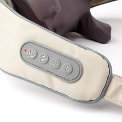 Masaj pentru gât Medivon Sooth, 6 capete 3D, 3 niveluri, încălzire, anticelulită, USB, bej