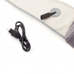 Masaj pentru gât Medivon Sooth, 6 capete 3D, 3 niveluri, încălzire, anticelulită, USB, bej