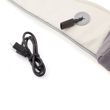 Masaj pentru gât Medivon Sooth, 6 capete 3D, 3 niveluri, încălzire, anticelulită, USB, bej