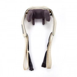 Masaj pentru gât Medivon Sooth, 6 capete 3D, 3 niveluri, încălzire, anticelulită, USB, bej