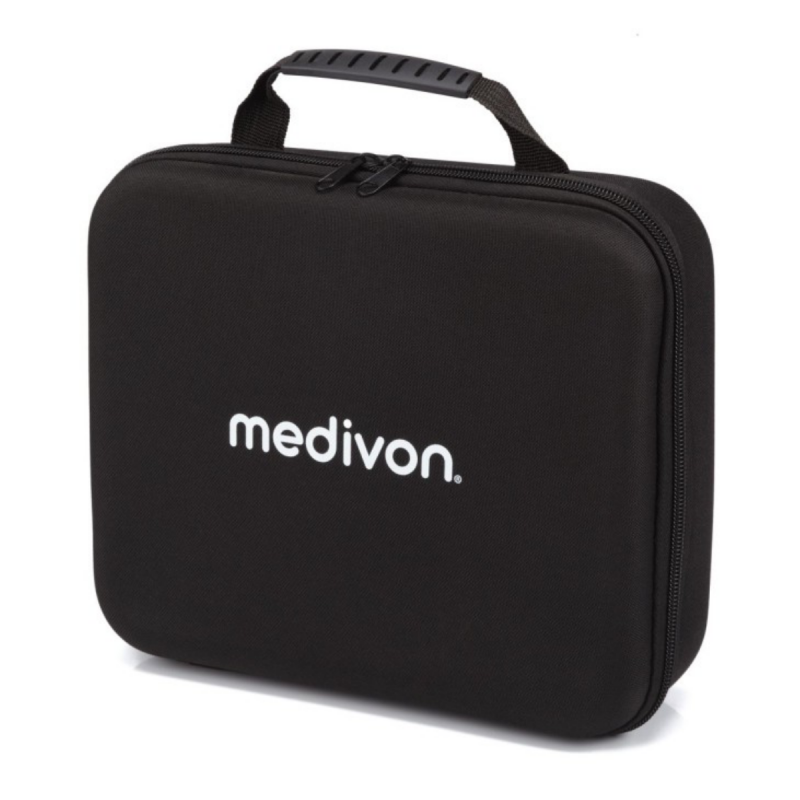 Pistol de masaj Medivon Gun Vital, 18W, Perkusionen / masaj cu vibrații, 6 masaje, Zagryavane, drenaj limfatic, Stagane, Negru / portocaliu