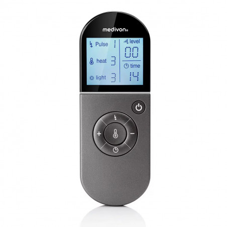 Medivon Smart EMS Neck Massager, stimulare electromusculară, reglabil 3D, 4 moduri, telecomandă, încălzire, cronometru, negru