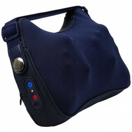 Pernă de masaj Medivon Polaris, 2 moduri, 2 capete, Încălzire, Masaj shiatsu bidirecțional, USB-C, Albastru închis