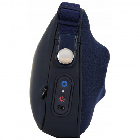 Pernă de masaj Medivon Polaris, 2 moduri, 2 capete, Încălzire, Masaj shiatsu bidirecțional, USB-C, Albastru închis