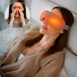 Masaj pentru ochi Medivon Horizon VISION, Compresie caldă, Vibrații, Ameliorează oboseala și tensiunea, Bluetooth, Sunete relaxante, Gri