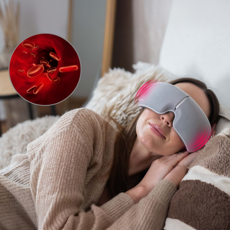 Masaj pentru ochi Medivon Horizon VISION, Compresie caldă, Vibrații, Ameliorează oboseala și tensiunea, Bluetooth, Sunete relaxante, Gri