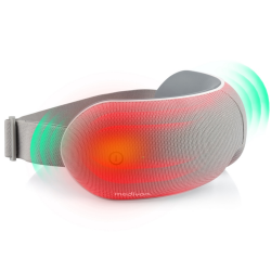 Masaj pentru ochi Medivon Horizon VISION, Compresie caldă, Vibrații, Ameliorează oboseala și tensiunea, Bluetooth, Sunete relaxante, Gri