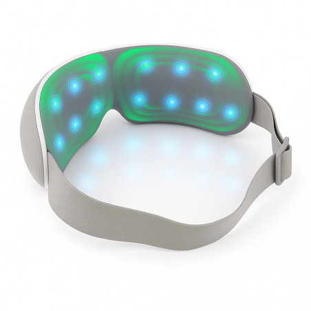 Masaj pentru ochi Medivon Horizon VISION, Compresie caldă, Vibrații, Ameliorează oboseala și tensiunea, Bluetooth, Sunete relaxante, Gri