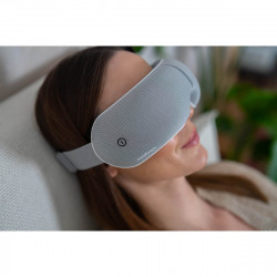 Masaj pentru ochi Medivon Horizon VISION, Compresie caldă, Vibrații, Ameliorează oboseala și tensiunea, Bluetooth, Sunete relaxante, Gri