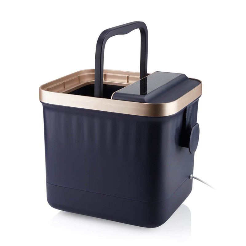 Medivon Hydro Foot Spa, 520W, 20L, 35-48°C, Mod Surf, telecomandă, lumină infraroșie, afișaj, albastru închis / auriu