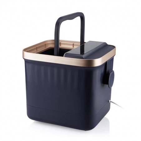 Medivon Hydro Foot Spa, 520W, 20L, 35-48°C, Mod Surf, telecomandă, lumină infraroșie, afișaj, albastru închis / auriu