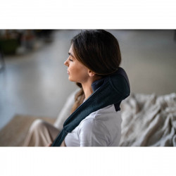 Aparat masj pentru gat Medivon Hyperion, Shiatsu, 2 viteze, Incalzire cu infrarosu, Ajută circulatia si regenerarea sangelui, Albastru inchis