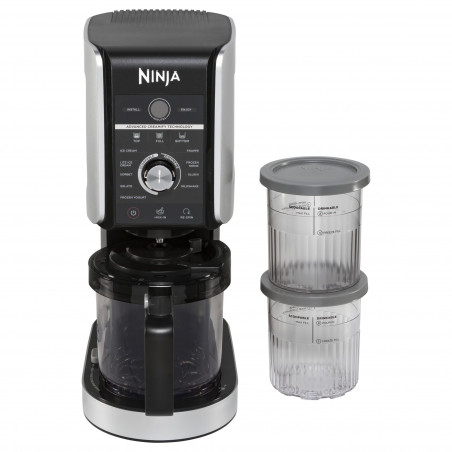 Ninja Creami Deluxe mașină de înghețată NC502EU, 800W, 10 programe, 2 recipiente 709 ml, CREAMify, Negru