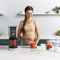 Ninja Creami Deluxe mașină de înghețată NC502EU, 800W, 10 programe, 2 recipiente 709 ml, CREAMify, Negru