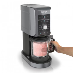 Ninja Creami Deluxe mașină de înghețată NC502EU, 800W, 10 programe, 2 recipiente 709 ml, CREAMify, Negru