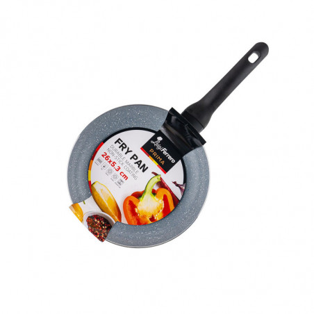 Tigaie Luigi Ferrero Prima FR-2633, 26x5.3 cm, Acoperire antiaderentа cu efect de marmurа, Inducтie, Albastru închis