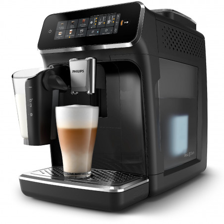 Espressor automat Philips EP3341/50 3300 LatteGo, 1500W, 15 bar, 1,8 litri, 6 bauturi, Rasnita ceramica 12 trepte, AquaClean, SilentBrew, AromaExtract, Negru