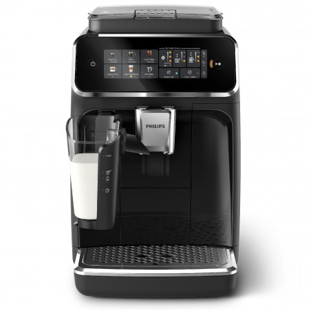 Espressor automat Philips EP3341/50 3300 LatteGo, 1500W, 15 bar, 1,8 litri, 6 bauturi, Rasnita ceramica 12 trepte, AquaClean, SilentBrew, AromaExtract, Negru