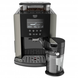 Espressor automat Krups Arabica Latte EA819E10, 1450W, 15 bar, 1.7 l, LCD, 5 programe, 3 functii, 3 setari de temperatura si aroma, Milk Comfort / One Touch Cappuccino, Negru