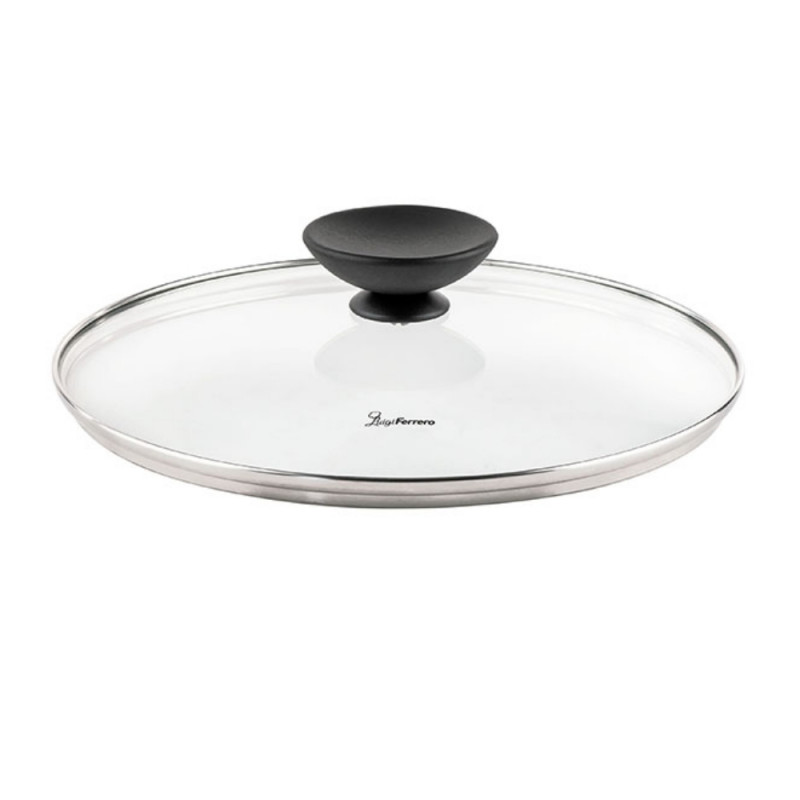 Cratita Luigi Ferrero Prima FR-2444, 24x11 cm, 4.5 l, Acoperire antiaderenta cu efect de marmura, Capac sticla, Inductie, Albastru