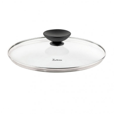 Cratita Luigi Ferrero Prima FR-2444, 24x11 cm, 4.5 l, Acoperire antiaderenta cu efect de marmura, Capac sticla, Inductie, Albastru