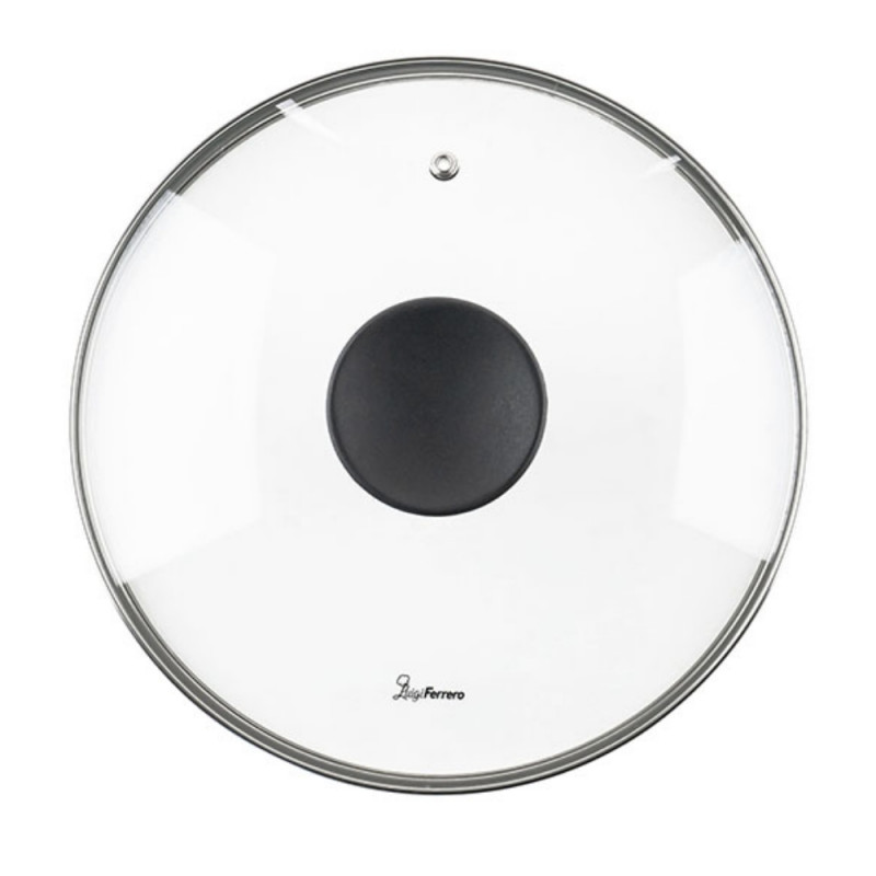 Cratita Luigi Ferrero Prima FR-2444, 24x11 cm, 4.5 l, Acoperire antiaderenta cu efect de marmura, Capac sticla, Inductie, Albastru