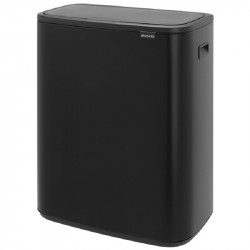 Coș Brabantia Bo Touch 1003218, 2x30 l, Deschidere lină și silențioasă, Deschidere mare, Negru mat