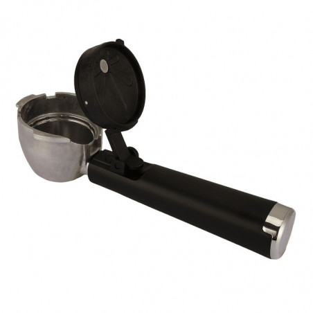 Espressor pentru cafea macinata si capsule Crown CEM-1527, 1000W, 20 bar, 1.5 l, Spumare lapte, Control prin senzor, Bloc termic, Bază reglabila, Negru