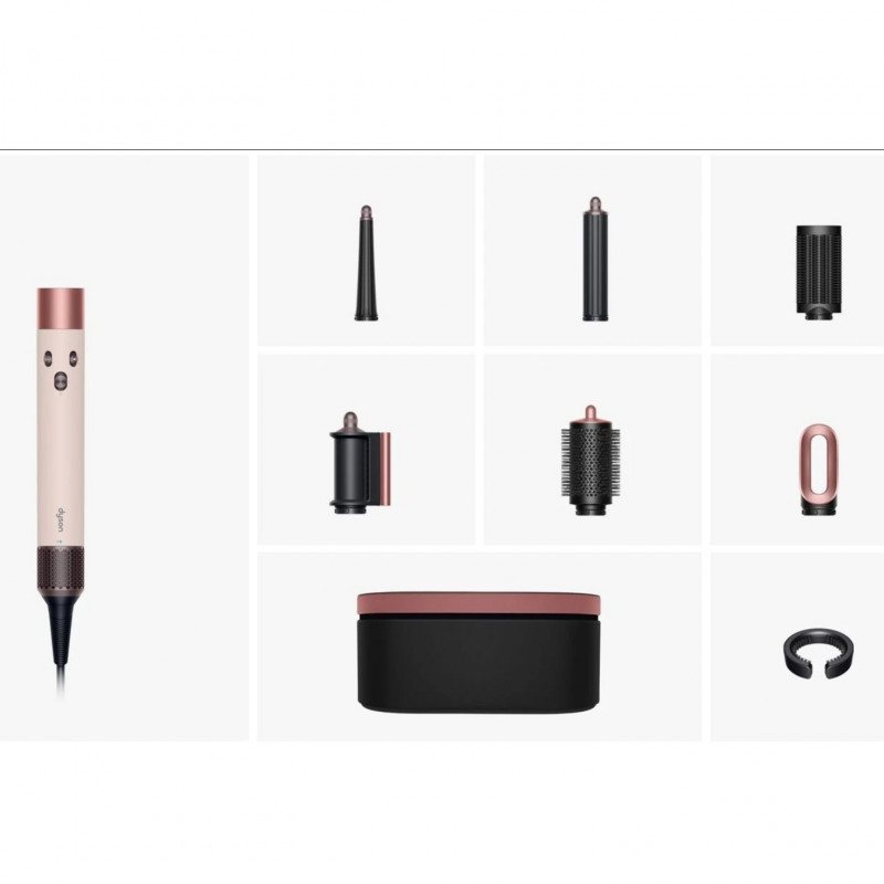 Ondulator de păr Dyson 601848-01 HS08 Airwrap i.d.™ Straight + Wavy T1/T2 CePk/RoseGold, 1300W, 13.5 l/s, ondulare automată, ionizare, 3 viteze, 3 temperaturi, Bluetooth, Rose Gold